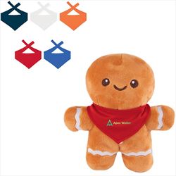 TH80100 6 Plush Gingerbread Man With Custom Imprint